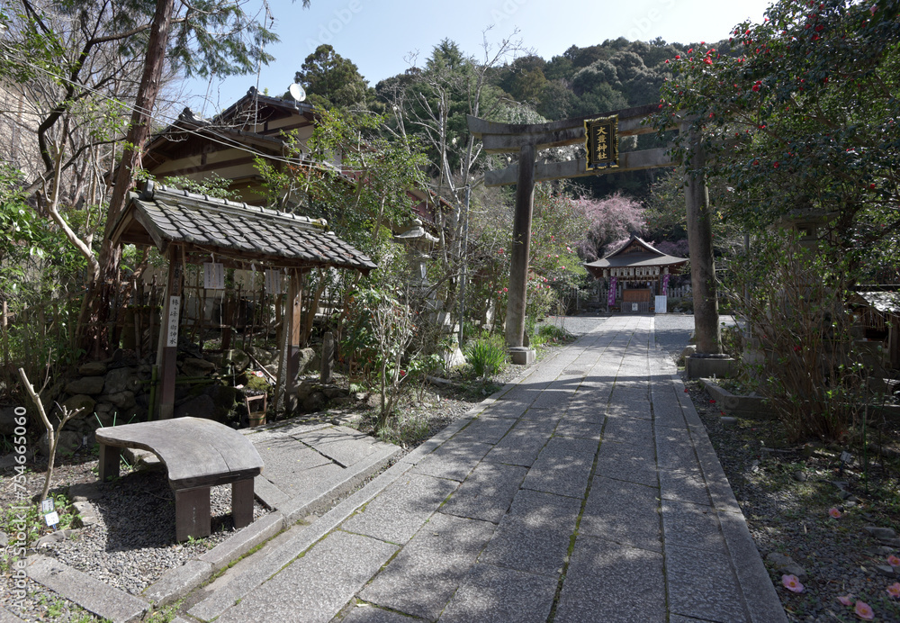 哲学の道 大豊神社の参道と舞殿 京都市左京区鹿ケ谷 哲学の道 大豊神社の参道と舞殿 京都市左京区鹿ケ谷