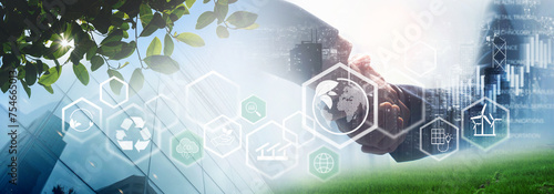 Obraz na plátně ESG environmental social governance business