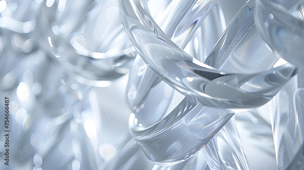 Glass Chains in Abstract Composition Smooth Surface, High Definition, Cool Tone, and 3D Rendering Glass Chains in Abstract Composition Smooth Surface, High Definition, Cool Tone, and 3D Rendering