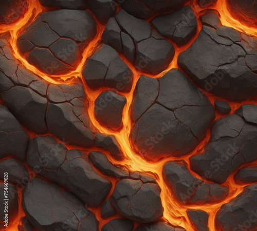A close up of a fire and rocks 