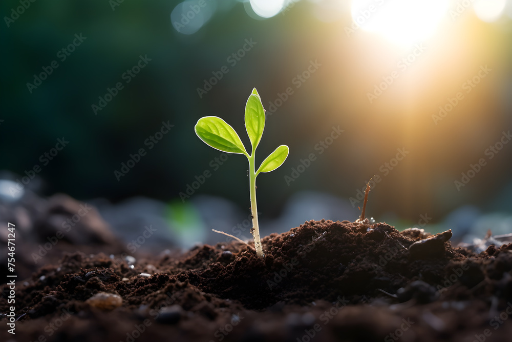 plant in the ground, save world concept plant in the ground, save world concept
