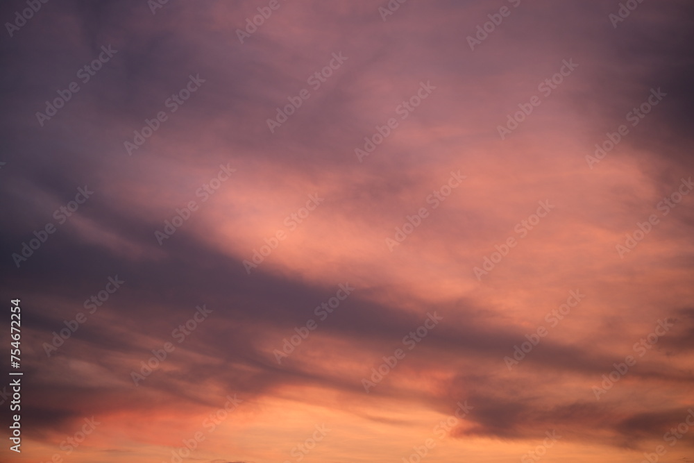 beautiful afterglow in sky. ethereal sunset glow background
