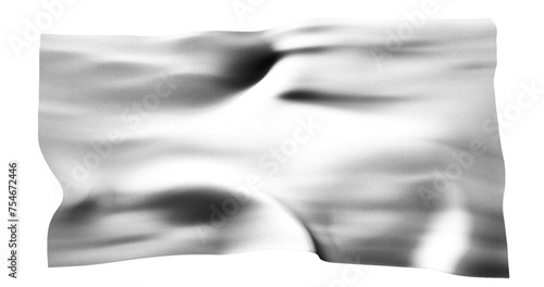 White flag isolated realistic waving background transparent. Cotton fabric texture © MFKRT