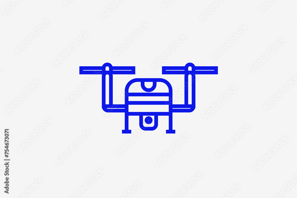 drone illustration in line style design. Vector illustration. drone illustration in line style design. Vector illustration.