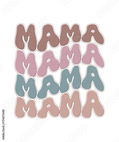Mama t shirt design print template