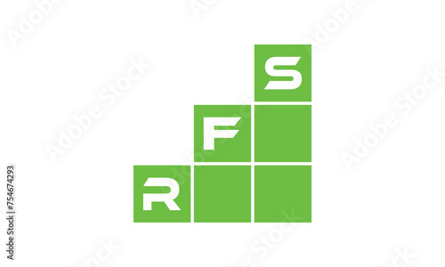 RFS initial letter financial logo design vector template. economics, growth, meter, range, profit, loan, graph, finance, benefits, economic, increase, arrow up, grade, grew up, topper, company, scale photo