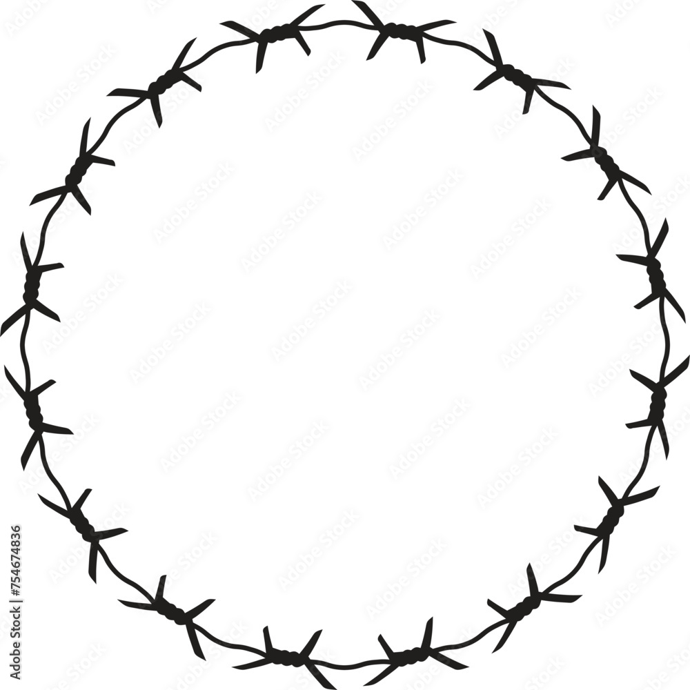 Barbed Wire vector For Print, Barbed Wire Clipart, Barbed Wire vector Illustration