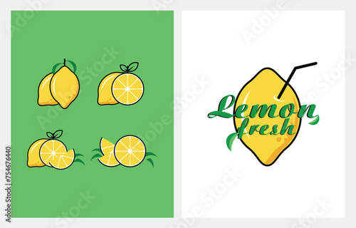 Lemon fresh lemonade logo design inspiration