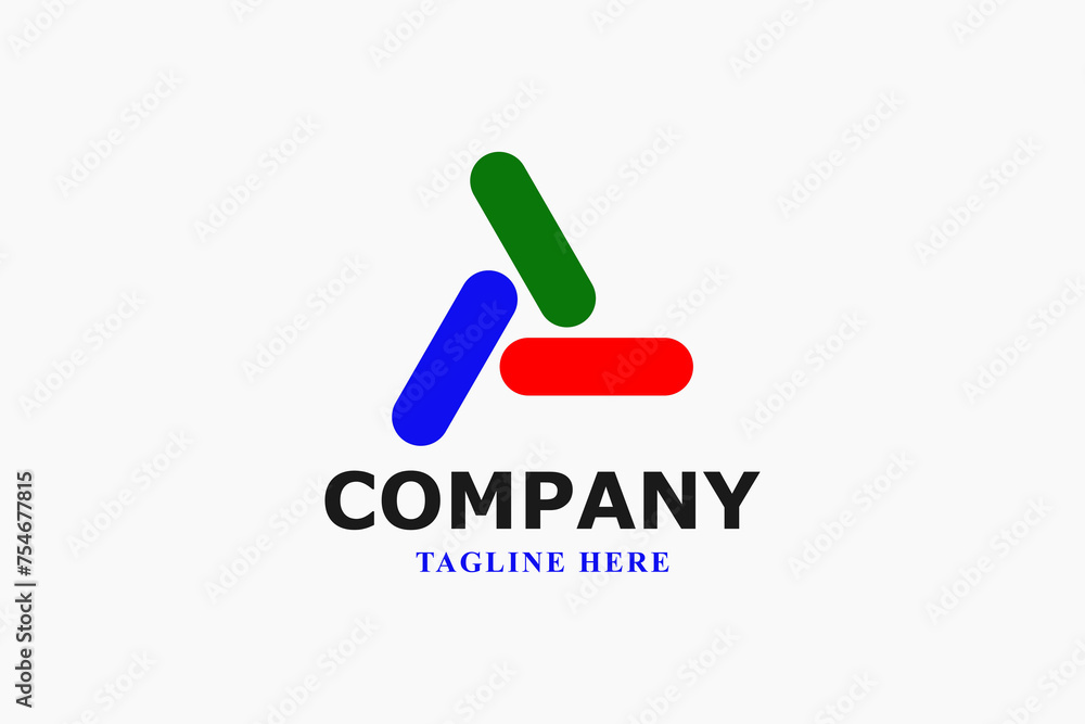 triangle bubble colorful modern minimal logo triangle bubble colorful modern minimal logo