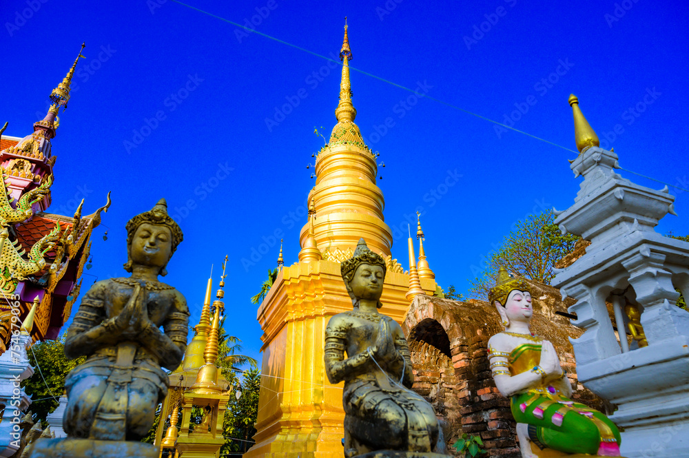 Naklejka premium Wat Thawai at Hang Dong District of Chiang Mai Province