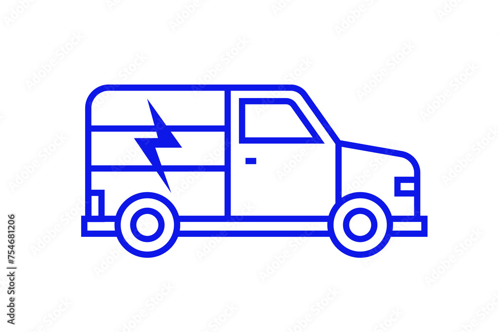 Isolated repair of electrical networks illustration in line style design. Vector illustration.	