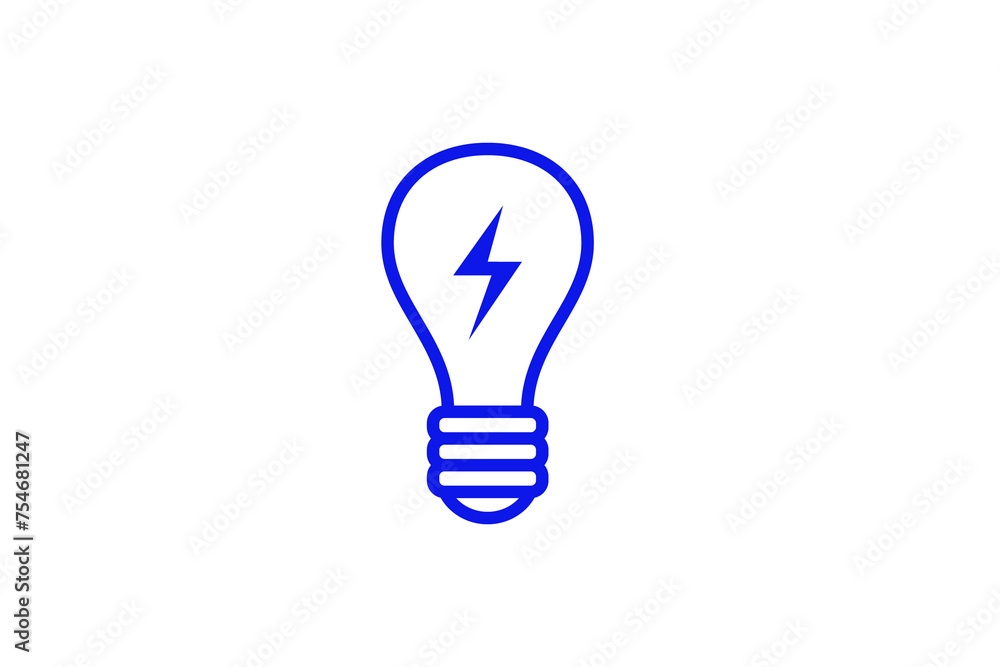 Isolated bulb illustration in line style design. Vector illustration. Isolated bulb illustration in line style design. Vector illustration.