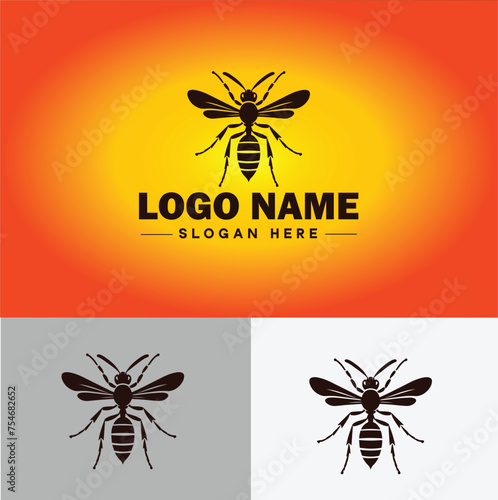 wasp logo vector art icon graphics for company brand business icon wasp Logo template