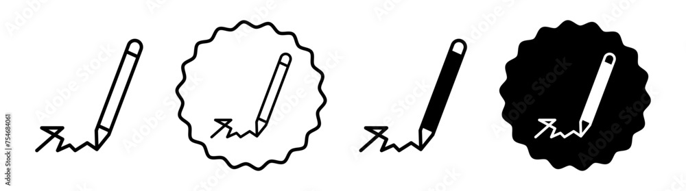 Autograph icon logo set vector Autograph icon logo set vector