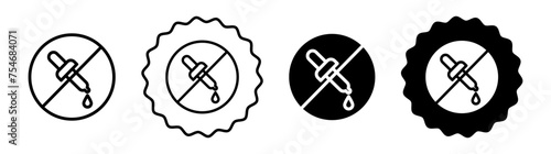 No artificial flavor icon logo set vector
