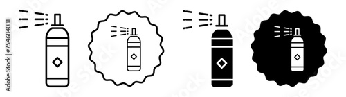Paint aerosol can icon logo set vector