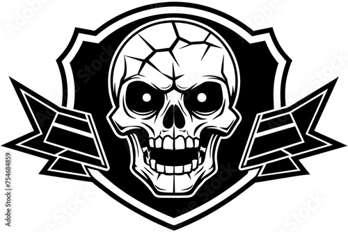 Fototapeta Naklejka Na Ścianę i Meble -  gaming-logo-broken-skull vector illustration 