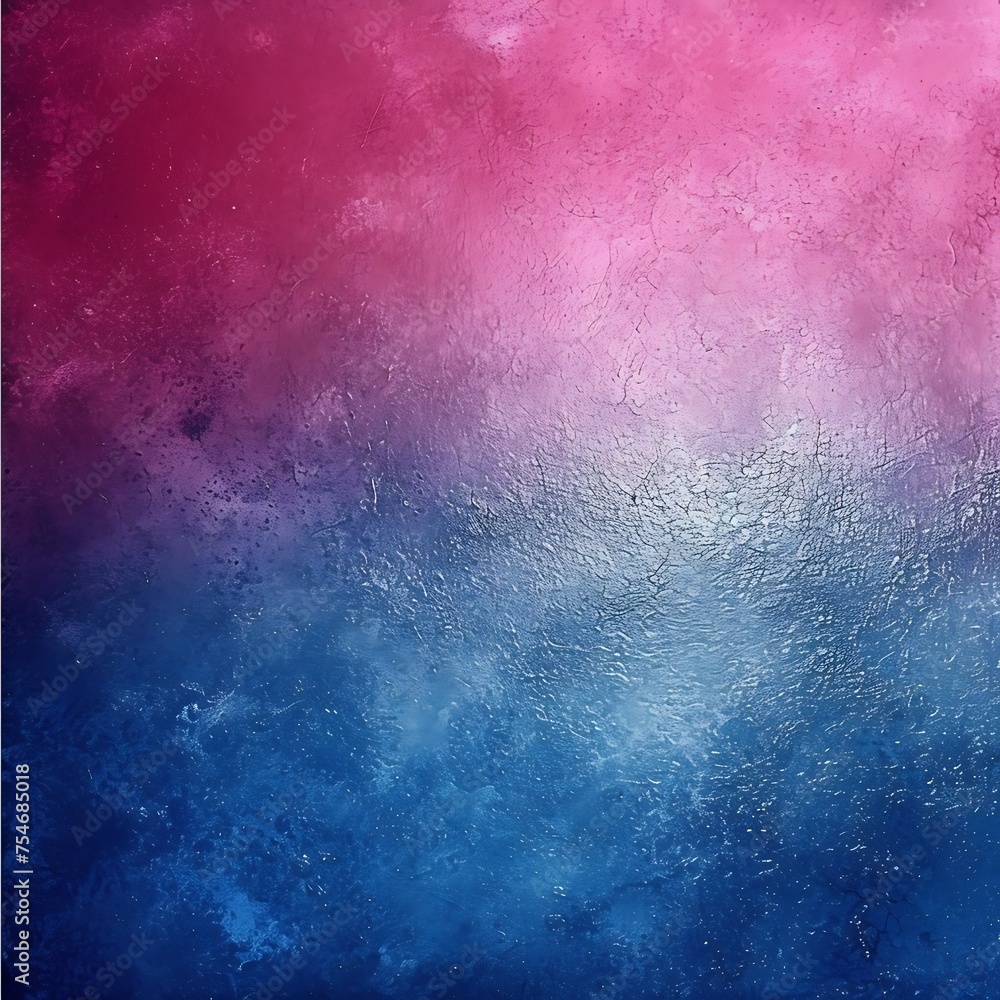 A painting of a blue and pink background with a white line