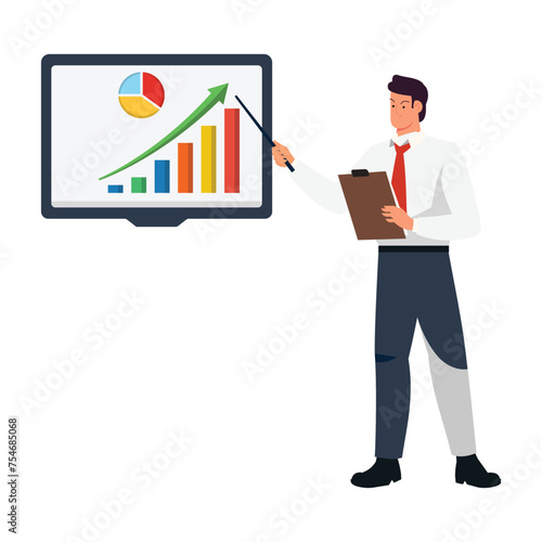 Businessman avatar  best look illustration