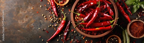 Chill hot spices background. Food background photo