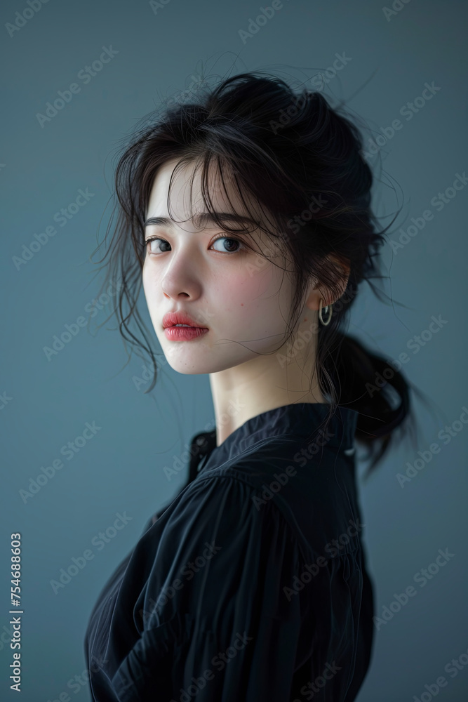 A beautiful elegant Asian model for a magazine A beautiful elegant Asian model for a magazine