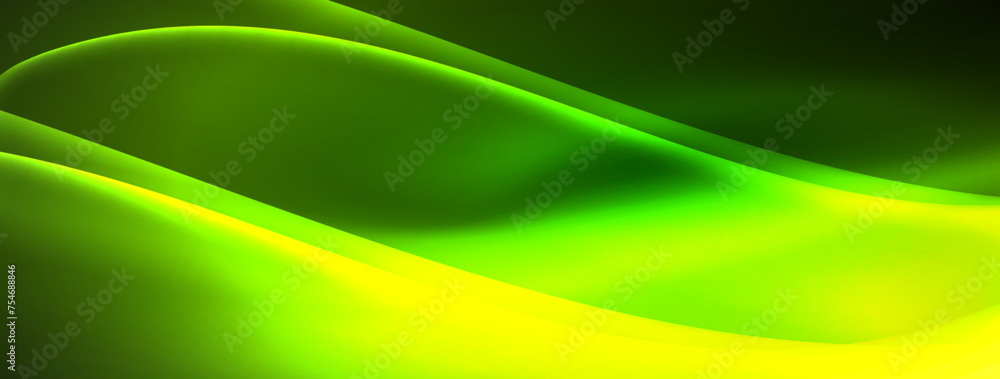 Fototapeta premium Neon light glowing waves and lines background set for wallpaper, business card, cover, poster, banner, brochure, header, website