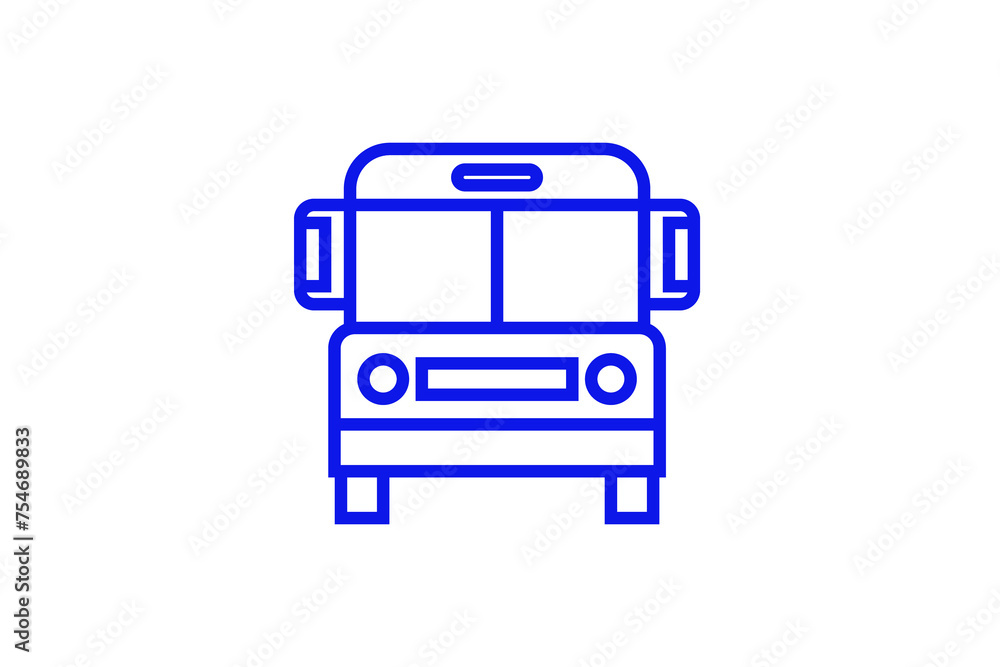 Isolated bus illustration in line style design. Vector illustration. Isolated bus illustration in line style design. Vector illustration.