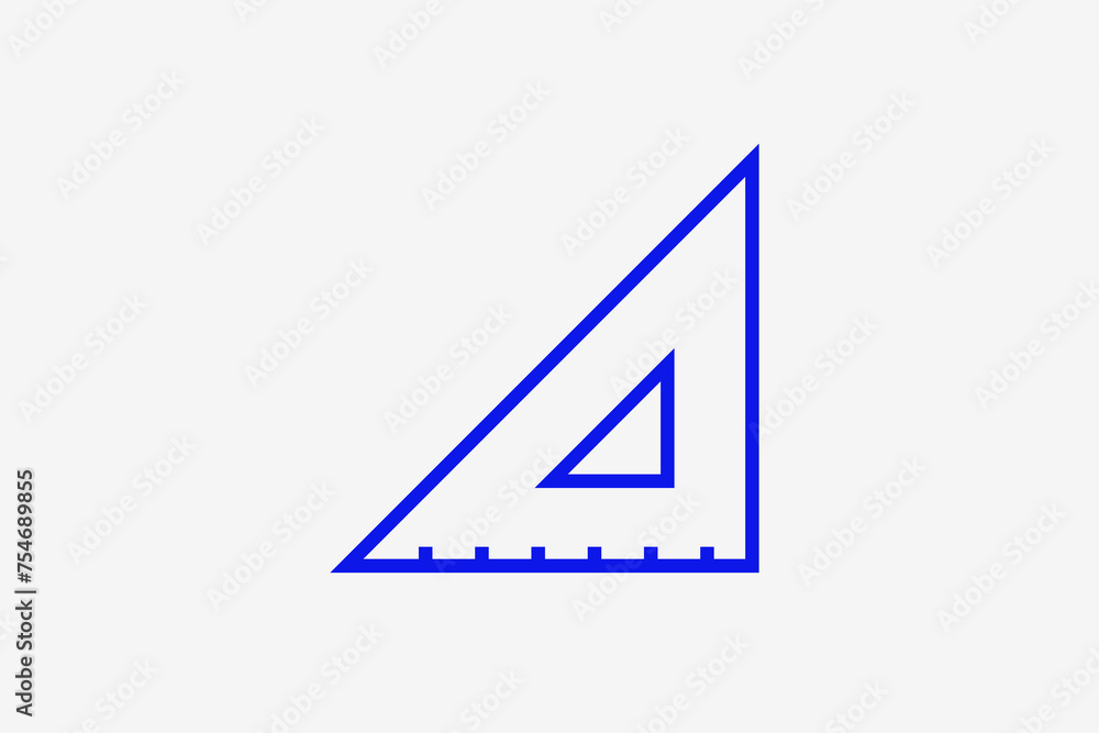 ruler illustration in line style design. Vector illustration. ruler illustration in line style design. Vector illustration.