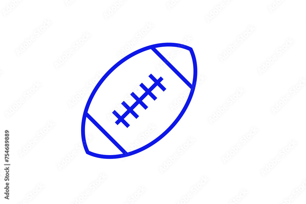 Isolated a rugby ball illustration in line style design. Vector illustration. Isolated a rugby ball illustration in line style design. Vector illustration.
