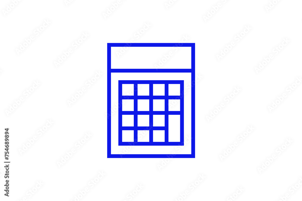 Isolated calculator illustration in line style design. Vector illustration. Isolated calculator illustration in line style design. Vector illustration.