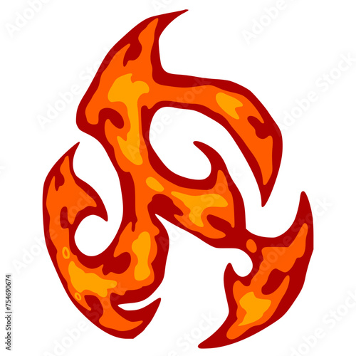 Wallpaper Mural fire and flames element. Red Fire Vector Torontodigital.ca