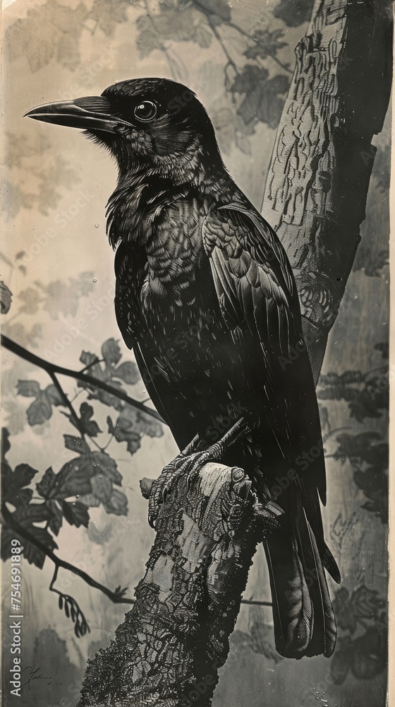 Fototapeta premium Old engraving animal, vintage illustration beauty and intricacies of animal in timeless engraved art, perfect nostalgic and classic design