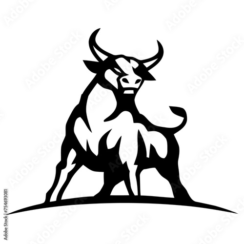 bull silhouette vector