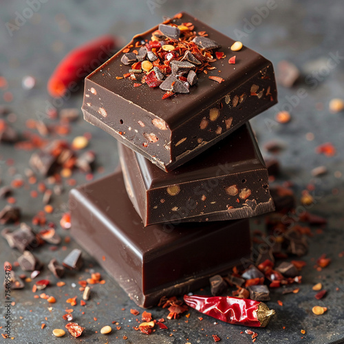 Chocolate infused with a hint of chili photo