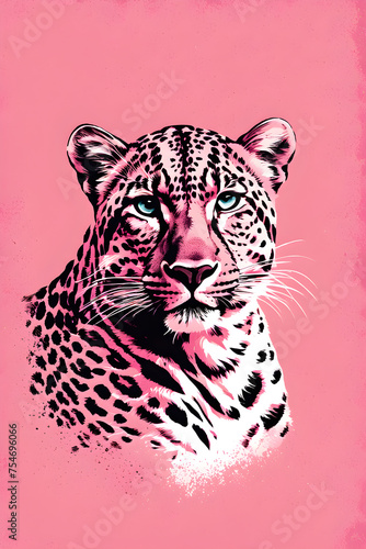 Pink leopard print, cat spots