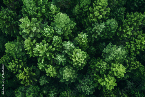 Drone aerial of forest 