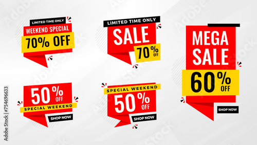Sale Tag vector template. special offer, big sale, final sale, flash sale background. Discount Promotion marketing poster design for web and Social.