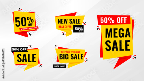 Sale Tag vector template. special offer, big sale, final sale, flash sale background. Discount Promotion marketing poster design for web and Social.