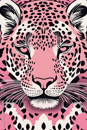 Pink leopard print, cat spots