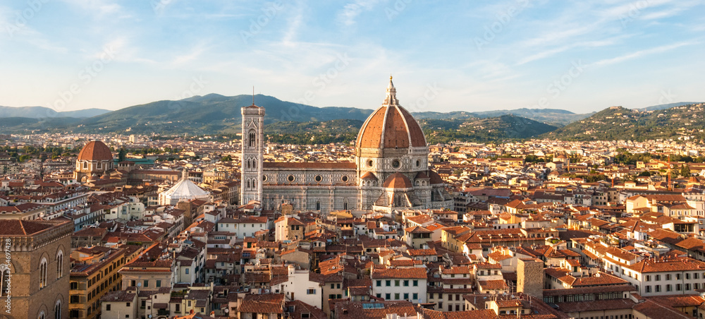 Italy Florence Architecture. Florence Cityscape. Toscany Landscape.