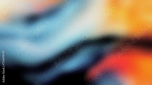 black blue orange red white abstract gradient background with grain and noise texture photo