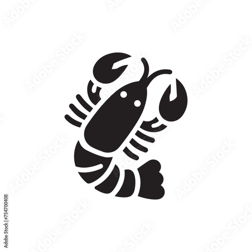 Crawfish icon vector