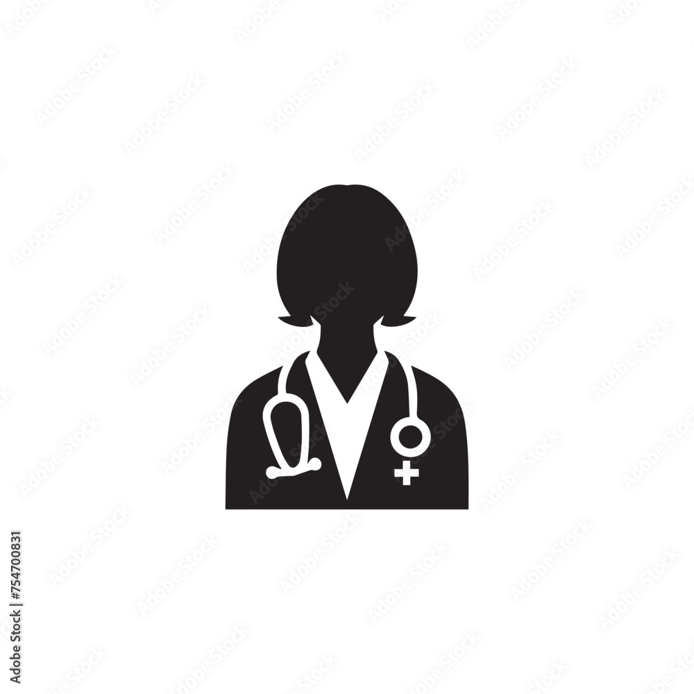 female doctor icon vector female doctor icon vector