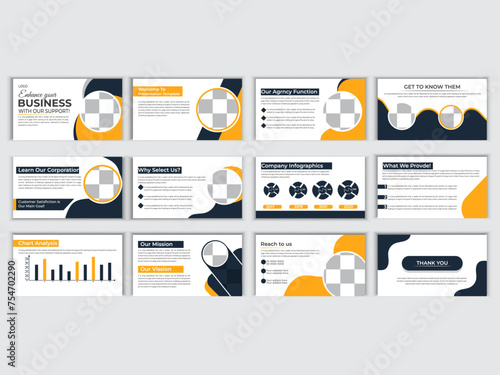 business presentation template design backgrounds and page layout design for brochure, book, magazine, annual report and company profile, with info graphic elements graph design concept.
 photo