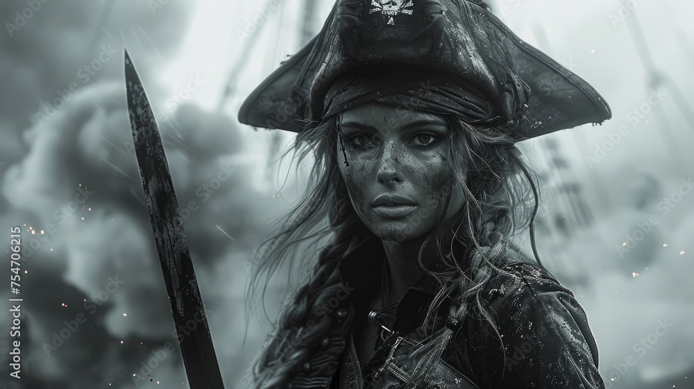 Obraz premium female pirate