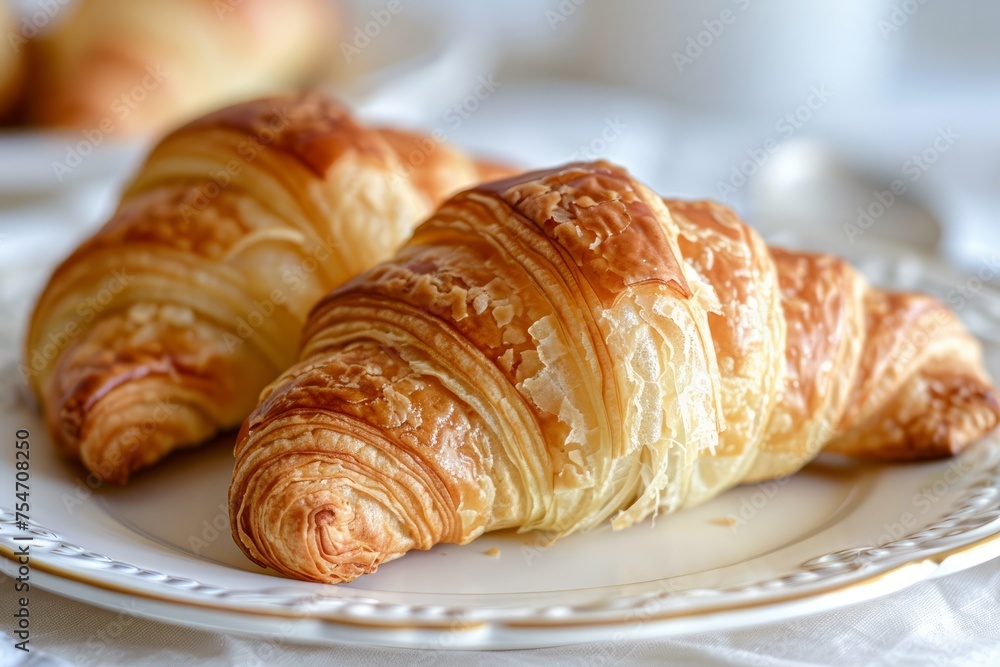 Freshly Baked Croissants: Soft Interior with Flaky Exterior