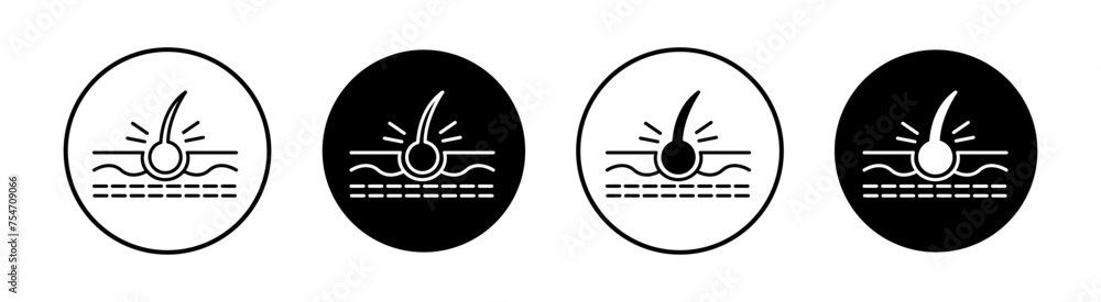 Epilation icon mark in filled style