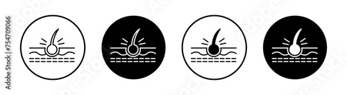 Epilation icon mark in filled style