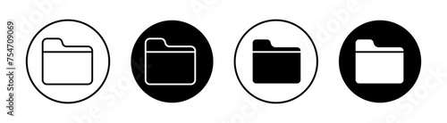 Folder icon mark in filled style