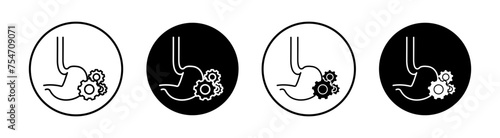 Work digestive system icon mark in filled style